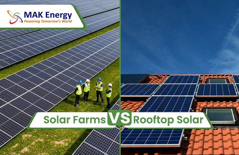 Solar farms vs rooftop solar - MAK Energy