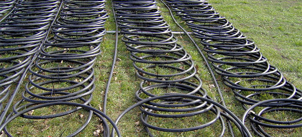 pipes of ground source heat pump