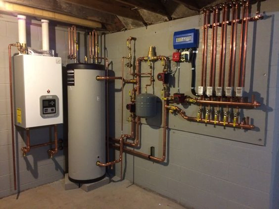 indoor unit AIR TO WATER source heat pump installation