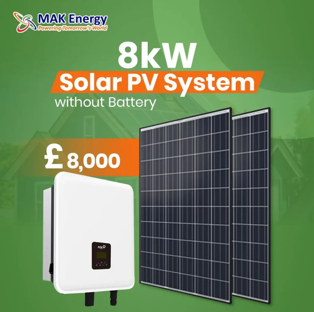 8kW solar system price without Battery